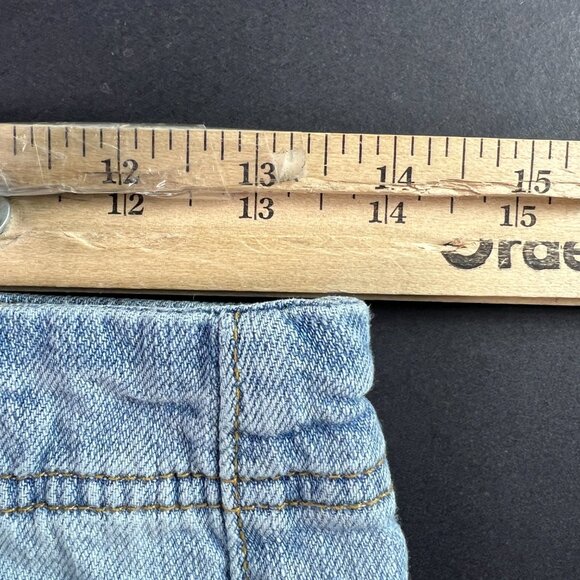 Pilcro Jean Women 27x27* Adi Mid Rise Flare Crop Light Blue Raw Hem Denim Tag 24 - Picture 16 of 16